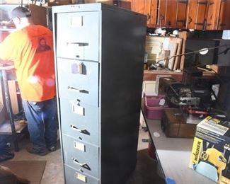 Metal File Cabinet With Contents