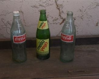 Three 3 Vintage Soda Bottles