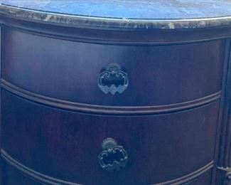 Collezione Europa Faux Marble Top Nightstand Single	32x32.5x20.5in	HxWxD