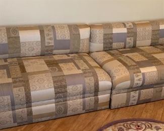 10ft Contemporary Fabric Sectional Sofa	30in H x 34in D x  121in long