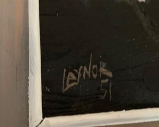 Original Harold Laynor 1951 MCM Art Abstract	14x17in