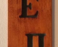 2pc Ohio University Fraternity Paddle Alpha RHO Chapter 1960	20.75in L x 3.5in W	