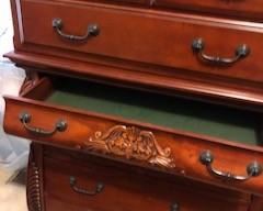 Tall Dresser/Chest of Drawers. Lined. Walnut finish. Matches bed previously listed. New. $450.00