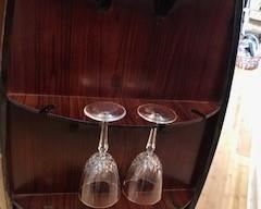 Barrel Wine Bar Stemware holder shelves