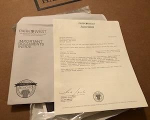 Official Park West Galleries paperwork and appraisal on Cheval