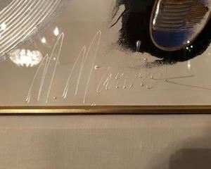 Signature on painting.