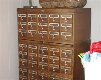 LIBRARY CARD CATALOG CABINET
