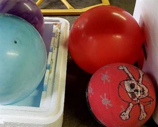 Large balls & Large Styrofoam box