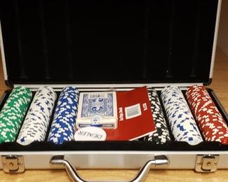 Poker chips in case