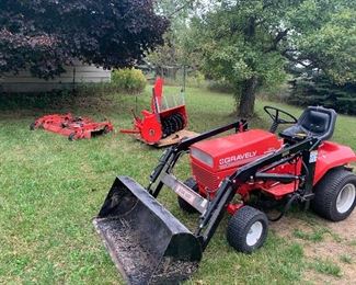 Gravely Tractor with Bucket, Snowblower & Mowing Deck