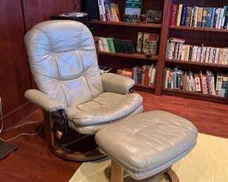 2nd Leather Recliner with Ottoman 