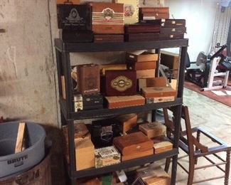 many cigar boxes