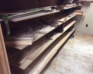 wood of many sizes and types. Great for hobby work 