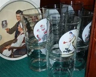 Norman Rockwell collectible glasses