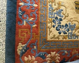 Vintage asian wool rug