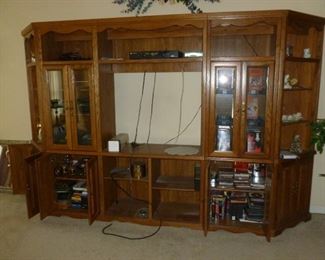 Large multi-piece entertainment center