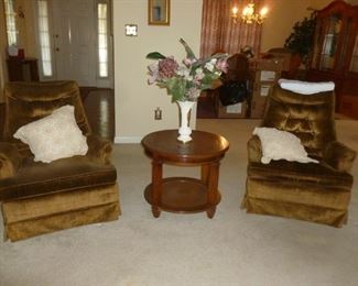 high back brown chairs