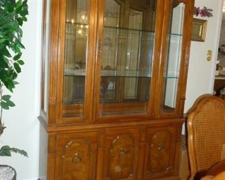 Thomasville Burled Wood China Cabinet