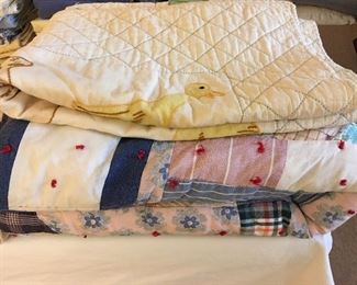 child's quilt and tied quilt