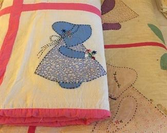 Sunbonnet Sue quilt and quilt 