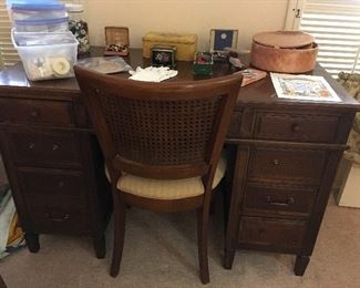 sewing, Flanders desk, and cane back chair