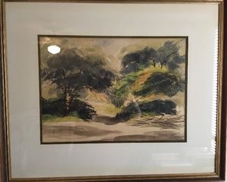 1949 C L (Cecil Lang) Casebier gouache / watercolor