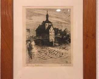 19th C German etching