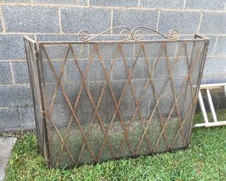 outdoor fire screen