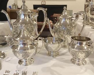 sterling coffee and tea service