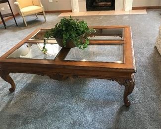 Beautiful wood and glass coffee table