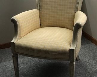 1 of 2 yellow accent chairs