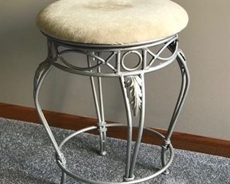 Silver metal stool