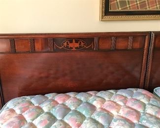 Additional view of detailed work on headboard