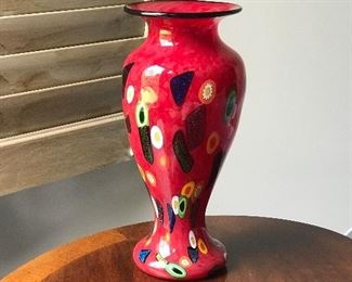 Beautiful red modern detailed vase