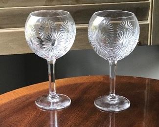 Pair of Waterford Millenium wine goblets