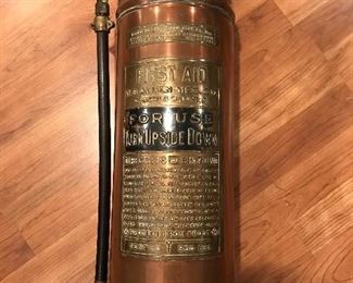 W.D. Allen copper fire extinguisher