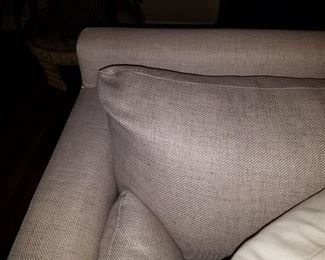 A close look at the sofa's fabric
