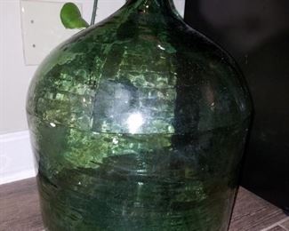 Large hand blown glass jug