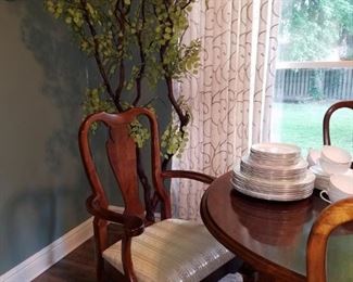 A closer look at one of the dining chairs