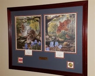 Two framed prints by Michael Sloan of Tennessee