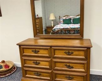 Bassett Furniture Dresser with Mirror