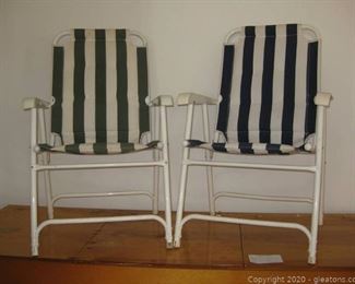 Metal Frame Folding Canvas Chairs