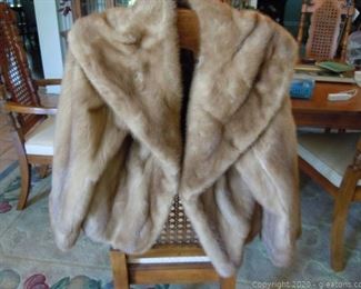 Vintage Marshall Field and Company Fur Jacket and a Fur Fascinator