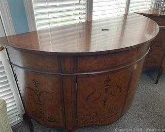 Vintage Wooden Buffet with Key Entry