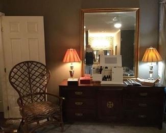 A VERY LARGE GOLD LEAF FRAMED BEVELED MIRROR PRICE $485