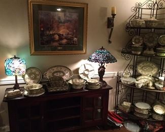 LONG SIDE CABINET WITH GREAT STORAGE GLASS DOORS ON EACH END AND 3 SHELVES PRICE $395