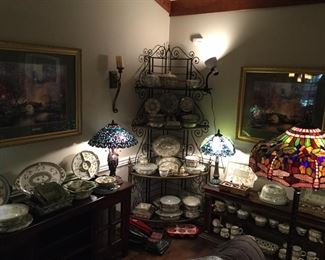 VIEW OF BAKERS RACK AND COOKWARE