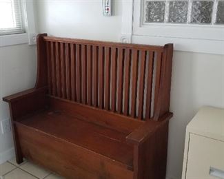 GREAT BENCH WITH TALL BACK AND STORAGE