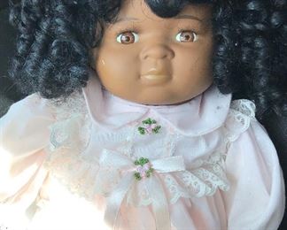 Antique doll / ceramic head cloth body - good condition