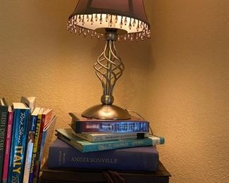 Books and Decorative Table Lamp